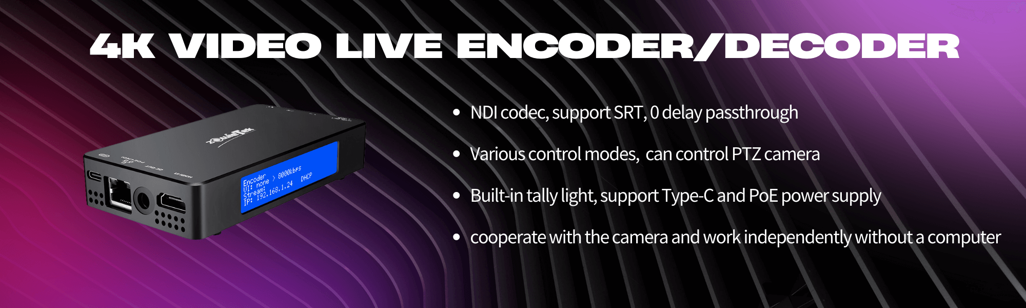 4K NDI video encoder decorder