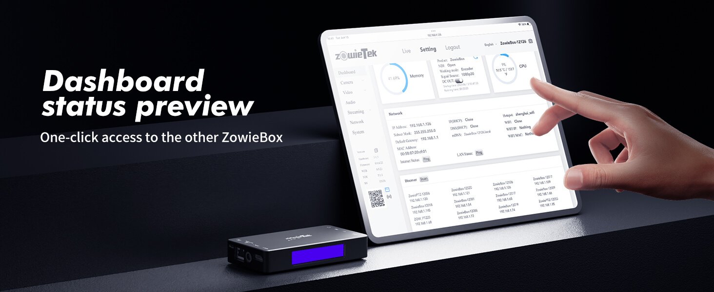 zowietek 4K NDI encoder decoder simple operation and easy setup