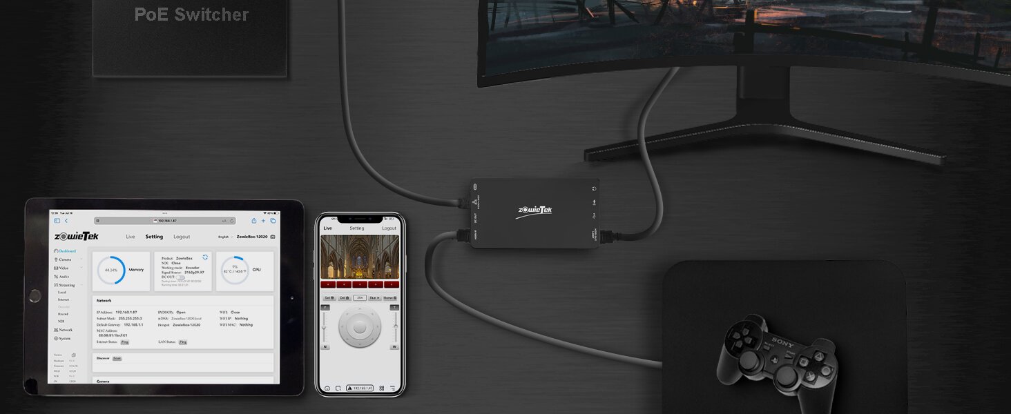 zowietek 4K NDI encoder decoder standalone streaming without pc and capture card