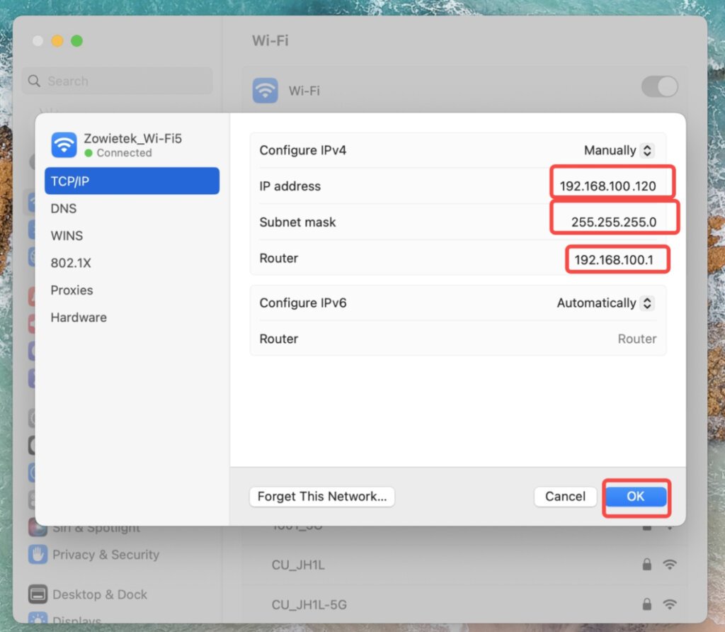 How do I connect Mac PC to the AI PTZ camera-9-2