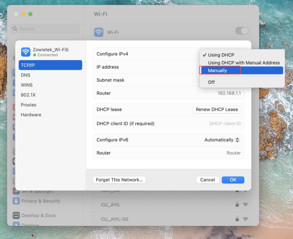 How do I connect Mac PC to the AI PTZ camera-9-2