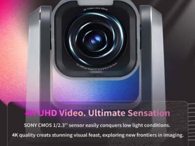 ZowiePTZ is Zowietek’s latest 4K PTZ camera with NDI®|HX3, SDI and HDMI, delivering crisp 4K video, offering 12X, 18X, and 25X optical zoom for live production.