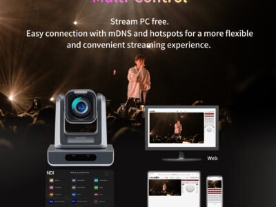 ZowiePTZ is Zowietek’s latest 4K PTZ camera with NDI®|HX3, SDI and HDMI, delivering crisp 4K video, offering 12X, 18X, and 25X optical zoom for live production.