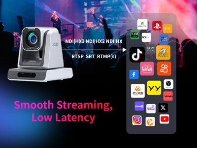 ZowiePTZ is Zowietek’s latest 4K PTZ camera with NDI®|HX3, SDI and HDMI, delivering crisp 4K video, offering 12X, 18X, and 25X optical zoom for live production.