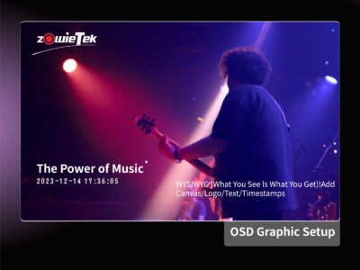 ZowiePTZ is Zowietek’s latest 4K PTZ camera with NDI®|HX3, SDI and HDMI, delivering crisp 4K video, offering 12X, 18X, and 25X optical zoom for live production.