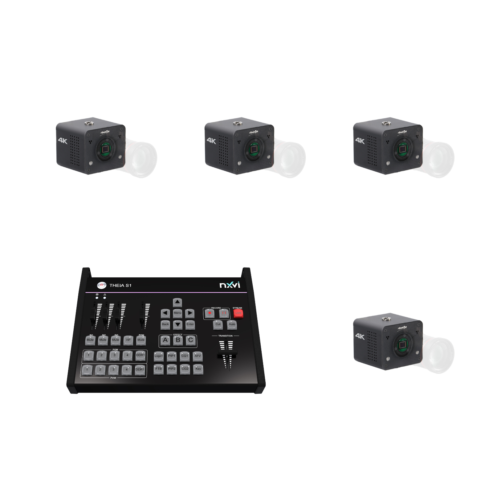 Zowietek 4K POV camera and NDI Switcher--Professional video production bundle