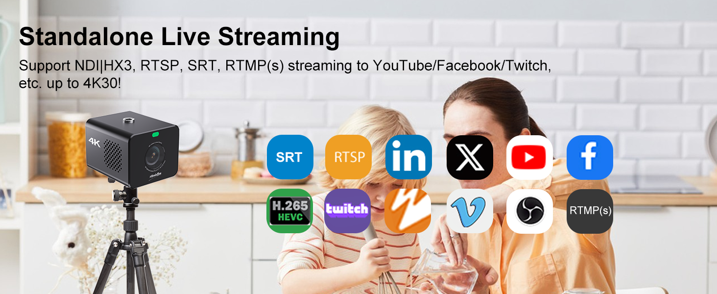 Supports multiple IP streaming protocols